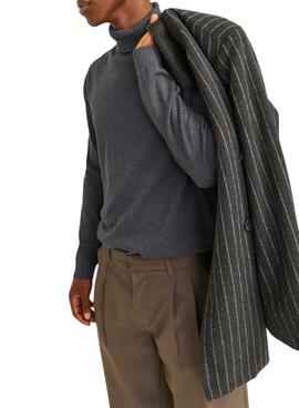 Pullover Jack and Jones Basic Rollkragen grau für Herren.