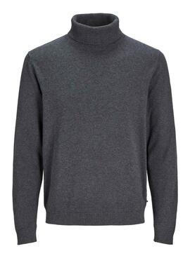 Pullover Jack and Jones Basic Rollkragen grau für Herren.