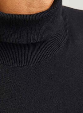 Pullover Jack und Jones Basic Rollkragenpullover in Schwarz für Herren