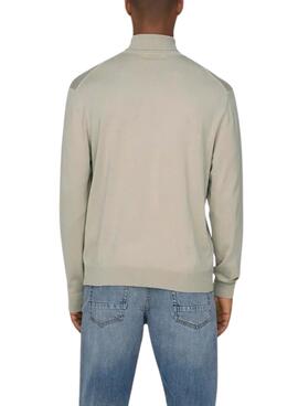 Pullover Only and Sons Wyler mit Rollkragen in Beige für Herren