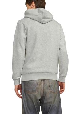 Sudadera Jack and Jones Jelogo grau für Herren.