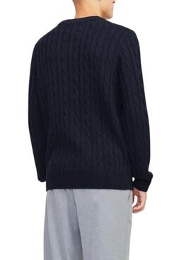 Jack und Jones Herren-Strickpullover in Marineblau