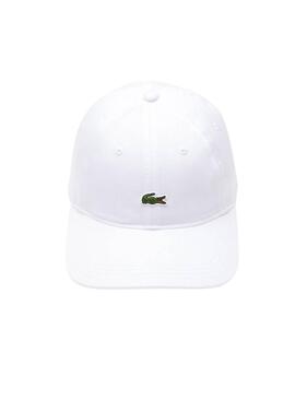 Weiße Grundlage Lacoste Kappe für Herren.