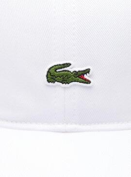 Weiße Grundlage Lacoste Kappe für Herren.