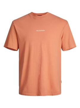 T-Shirt Jack and Jones Raruba orange für Herren.