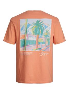 T-Shirt Jack and Jones Raruba orange für Herren.