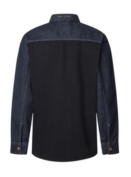 Hemd Pepe Jeans Baz zweifarbiger Denim für Herren