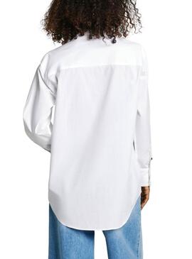 Bluse Pepe Jeans Agnes Weiß für Damen