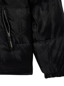 Gepolsterte Jacke Lacoste Jacquard Monogramm Schwarz für Herren.