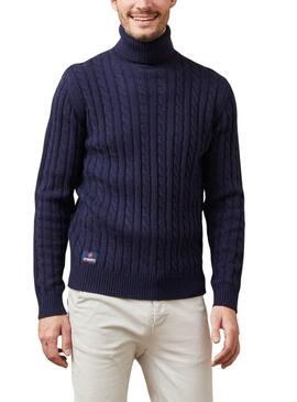 Jersey Altonadock mit Rollkragen in Blau für Herren.