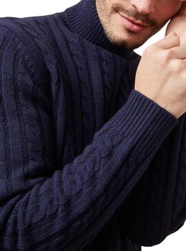 Jersey Altonadock mit Rollkragen in Blau für Herren.