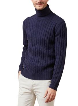 Jersey Altonadock mit Rollkragen in Blau für Herren.
