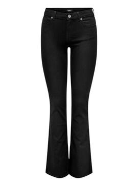 Only Blush Flared schwarze Jeanshose für Damen.