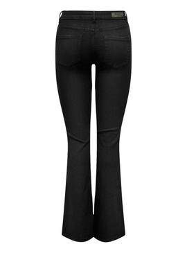 Only Blush Flared schwarze Jeanshose für Damen.