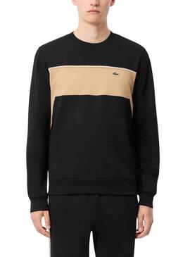 Sweatshirt von Lacoste mit schwarzen Farbblöcken für Herren.