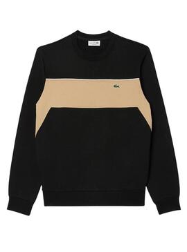 Sweatshirt von Lacoste mit schwarzen Farbblöcken für Herren.