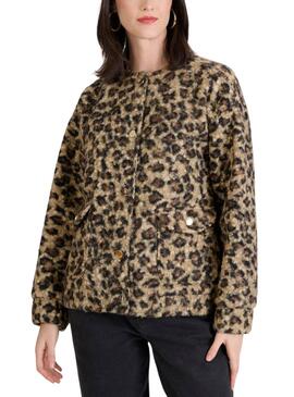 Jacke Naf Naf Leopard für Damen