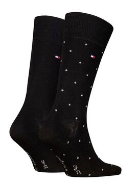 Pack 2 Socken Tommy Hilfiger Punkte Schwarz für Herren.