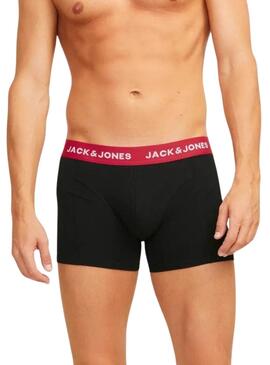 Pack 3 Herrenunterhosen Jack and Jones Joe Schwarz