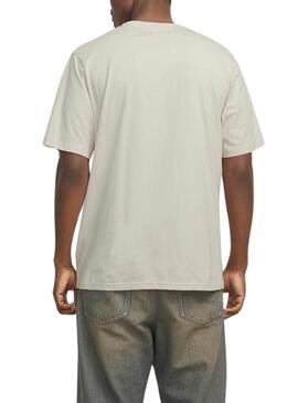 T-Shirt Jack and Jones Vesterbro beige für Herren