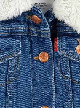 Levis Sherpa Trucker Jacke Blau für Mädchen