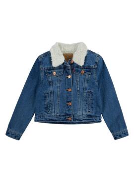 Levis Sherpa Trucker Jacke Blau für Mädchen