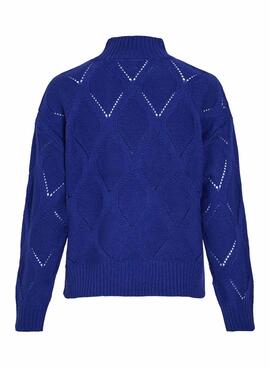 Vila Viaugie Rollkragenpullover in Blau für Damen.