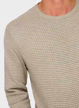 Pullover Only and Sons Deckel Struktur beige für Herren.