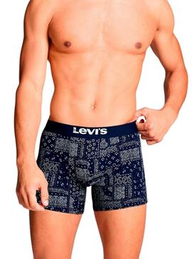 Geschenkbox Levis 3 Boxershorts Bandana Marineblau für Männer