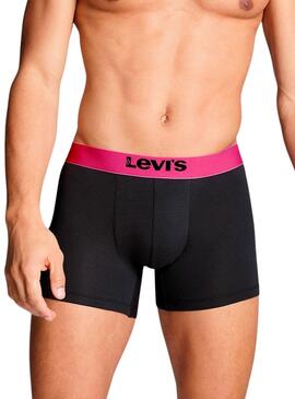 Geschenkbox Levis 3 schwarze Neon-Boxershorts für Männer