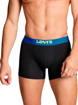 Geschenkbox Levis 3 schwarze Neon-Boxershorts für Männer