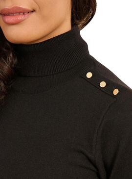 Pullover Naf Naf Mina mit Rollkragen in Schwarz für Damen