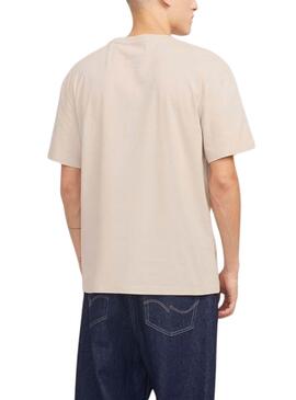 T-Shirt Jack and Jones Bryan beige für Herren