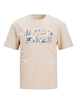 T-Shirt Jack and Jones Bryan beige für Herren