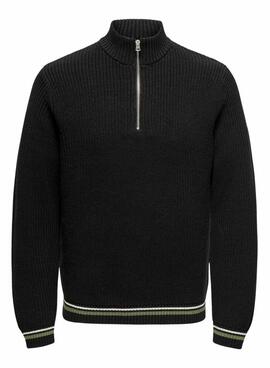 Pullover Only Lima Schwarz Trikot für Herren.