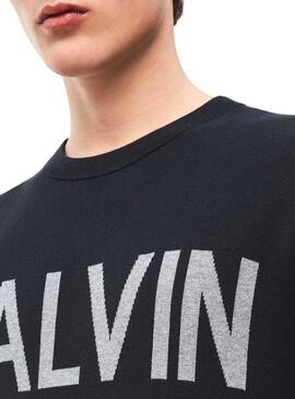 Pullover Calvin Klein Logo Schwarz Ab Herren