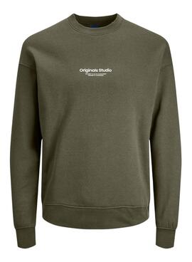 Sweatshirt Jack and Jones Vesterbro Crew grün für Herren.