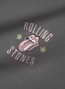 T-Shirt Name It Rolling Stones grau für Mädchen