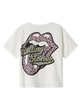 T-Shirt Name It Rolling Stones weiß für Mädchen