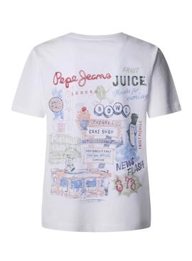 T-Shirt Pepe Jeans Raven weiß für Frauen.