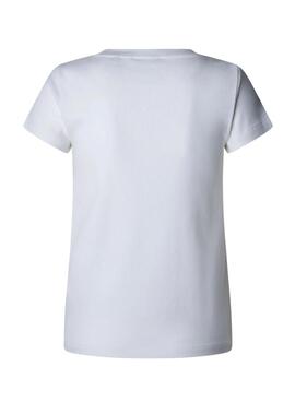 T-shirt Pepe Jeans Merida weiß für Damen.