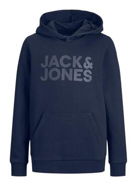 Sweatshirt Jack and Jones Corp Logo Marine für Kinder.