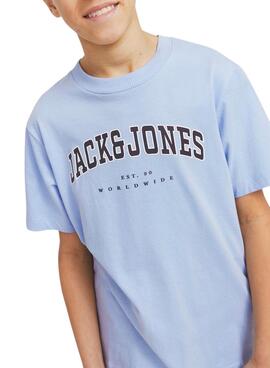 T-Shirt Jack and Jones Caleb in Blau für Jungen