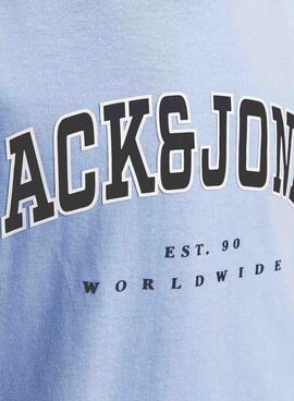 T-Shirt Jack and Jones Caleb in Blau für Jungen