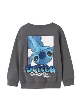 Sudadera Name It Jeps Stitch grau für Jungen.