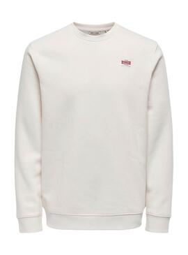 Only and Sons Dawson Beige Sweatshirt für Herren