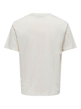 T-Shirt Only and Sons Dawson beige für Herren