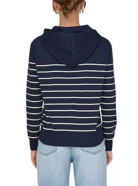 Sweatshirt Only Ladelle in Marineblau für Damen