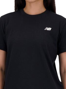 T-Shirt New Balance Essential schwarz für Damen