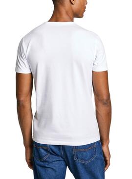 T-Shirt Pepe Jeans Original Basic weiß für Herren